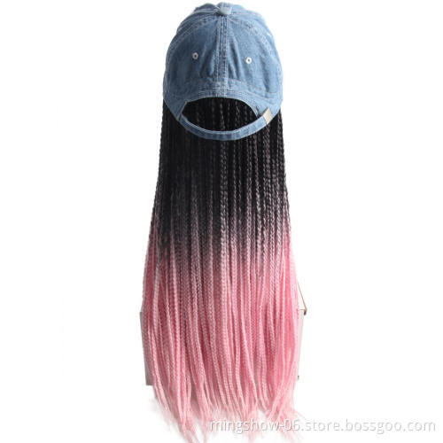 long braiding synthetic hair hat wigs